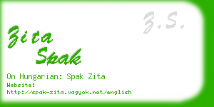 zita spak business card